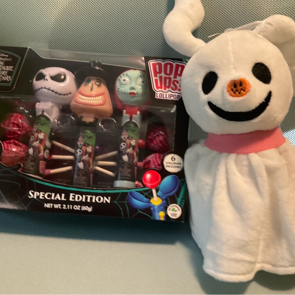 Disney Nightmare Before Christmas Zero Plushie and Popups Candy Set New